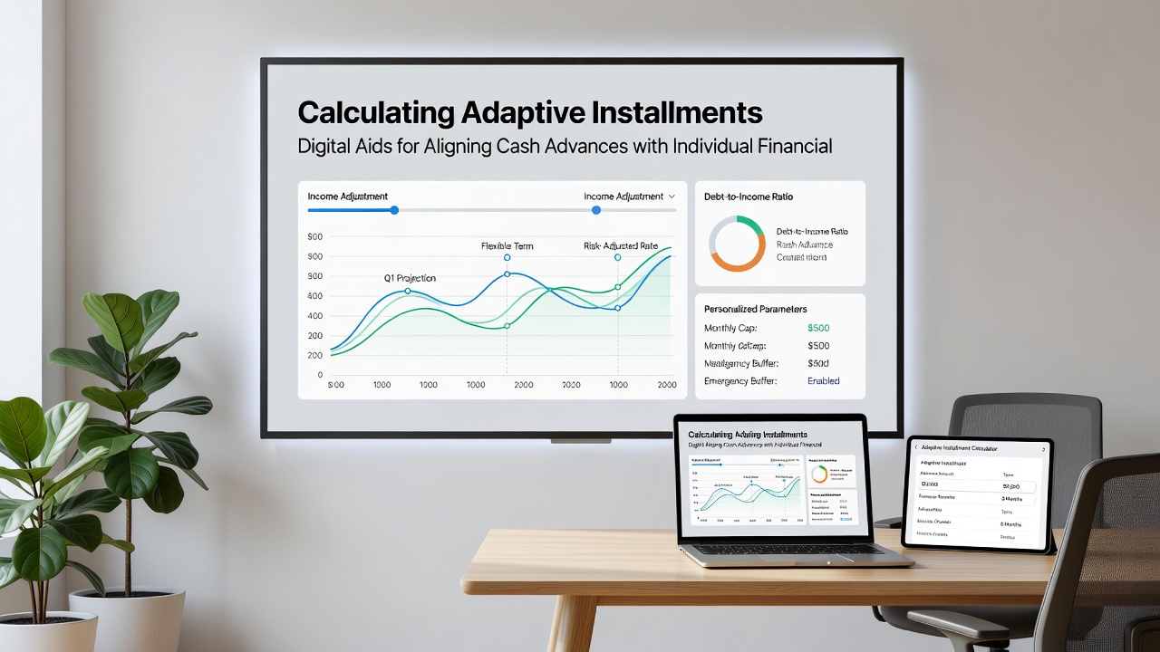 Mobile app screen showing cash flow alignment charts for installment planning