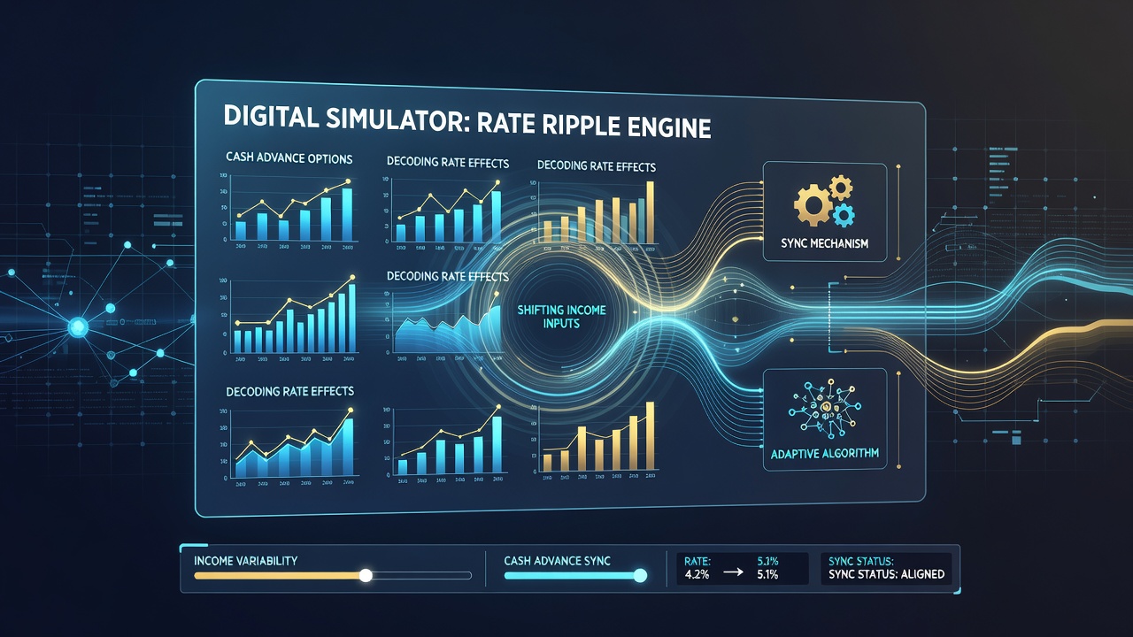 Borrower reviewing simulator output showing synchronized repayment schedule with income projections